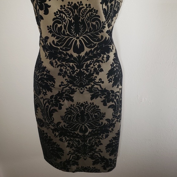 BLACK AND BROWN AIDAN MATTOX DRESS - Picture 6 of 7